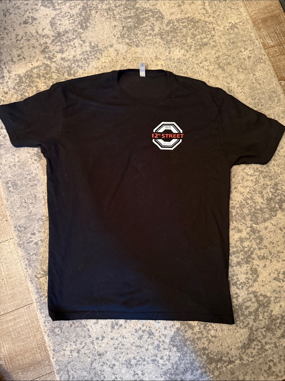 Next Level Apparel Black Tee with 12° Street Chest Logo